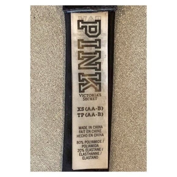 Pink Victoria's Secret Triangle Aztec Pattern Lattice Straps Bikini Top Size XS - Picture 5 of 5